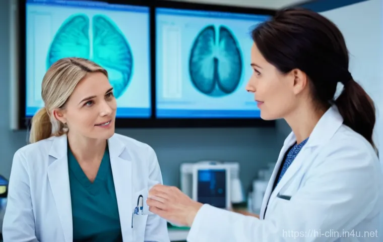 임상병리사의 윤리적 딜레마 - **Collaboration between human expertise and advanced AI in a high-tech medical lab.**
    *   **Subj...