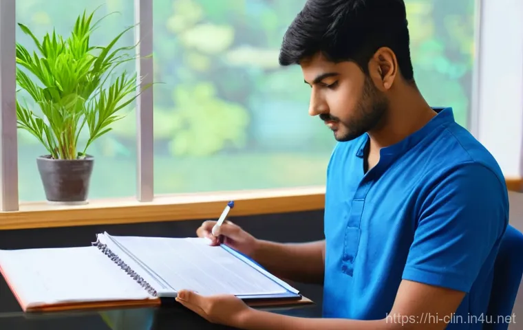 임상병리사 국가고시 준비법 - **Prompt:** A 20-year-old Indian student, wearing a clean, professional lab coat over a modest, high...