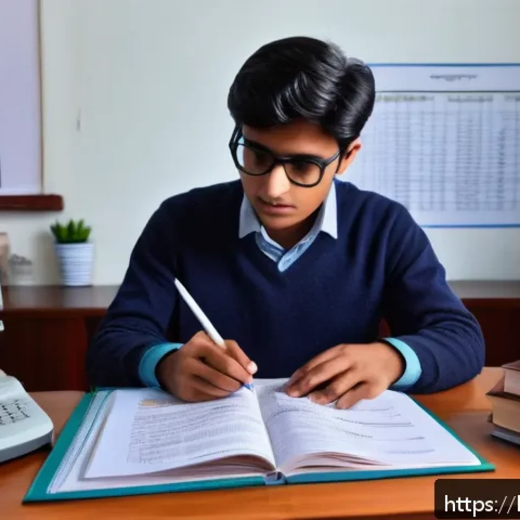 임상병리사 전공 서적 리뷰 - A cozy study room scene featuring a Hindi-speaking student deeply engrossed in reading a clinical pa...
